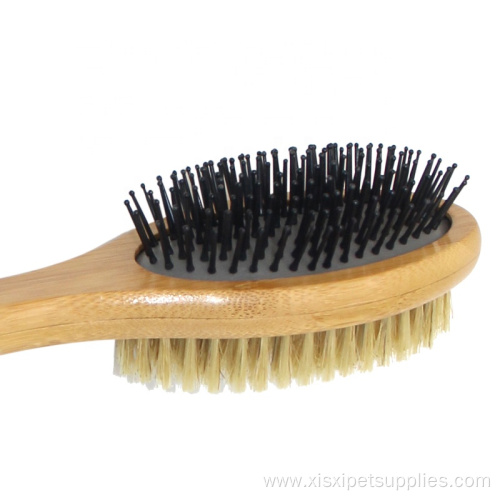 Bamboo Wooden Handle Pet Grooming Massage Hair Comb